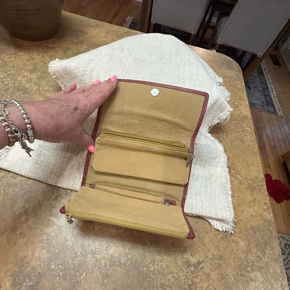 Vintage Fossil Red Leather Travel Jewelry Organizer - Picture 9 of 12